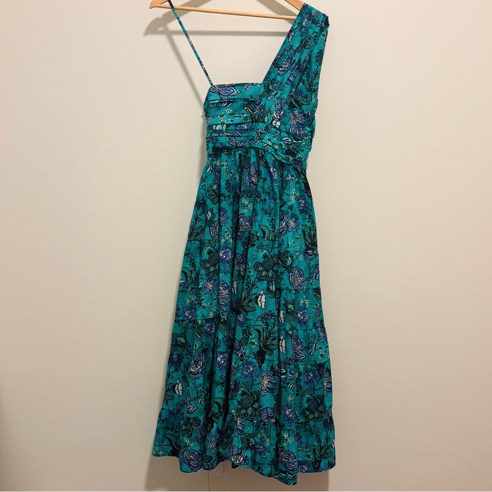 Ulla Johnson Ellie One‑Shoulder Midi Dress Jade - Picture 15 of 16
